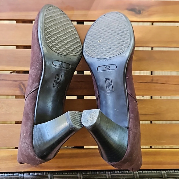 A2 by Aerosoles Slip On Brown Heeled Ankle Boots 9M - Picture 7 of 11